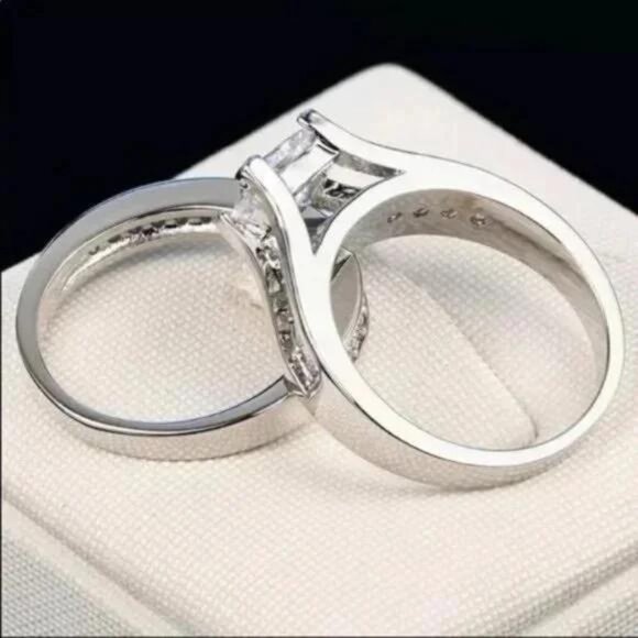 NEWS925 STERLING SILVER, DIAMOND SET RING, BEAUTIFUL RING, SHINY RING - Picture 4 of 6